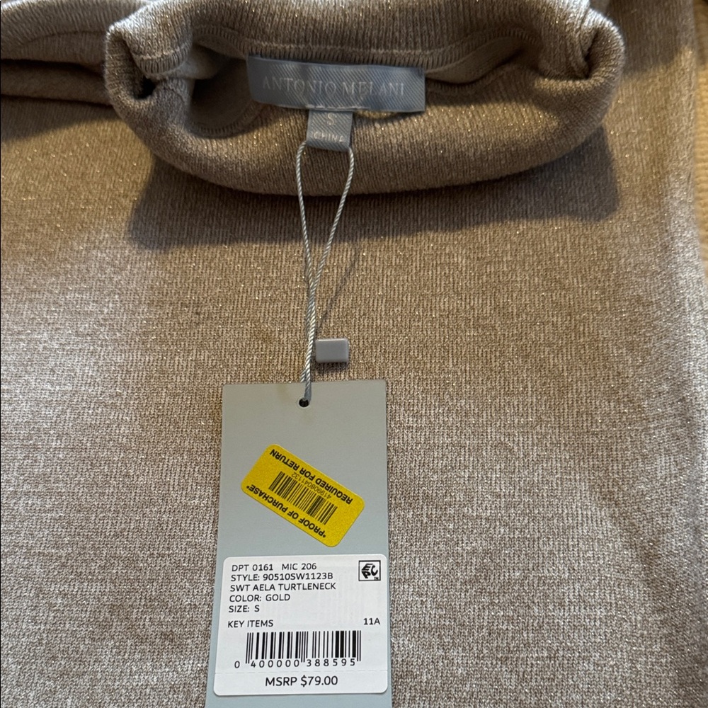 ANTONIO MELANI Gray Turtleneck Sweater - Picture 2 of 7